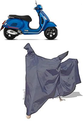 Amexride Two Wheeler Cover for Vespa(GTS Super 300 BS6, Grey)