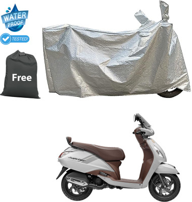 PAGORA Waterproof Two Wheeler Cover for TVS(Jupiter classic, Silver)