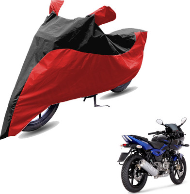 RiderShine Two Wheeler Cover for Bajaj(Pulsar 220 DTS-i, Red, Black)