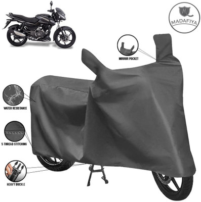 MADAFIYA Waterproof Two Wheeler Cover for Bajaj(Pulsar 150, Grey)