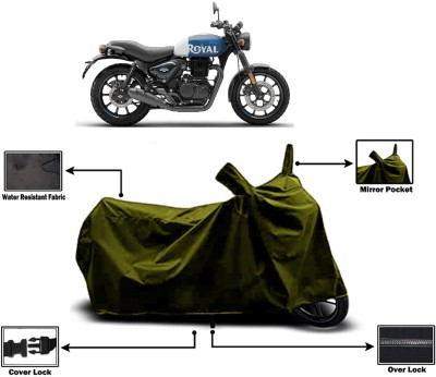 Amexride Two Wheeler Cover for Royal Enfield(Hunter 350, Green)