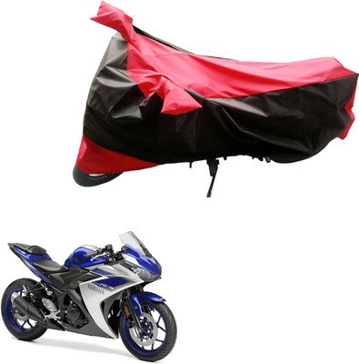 Mdstar Waterproof Two Wheeler Cover for Yamaha(YZF R25, Black, Red)