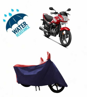 bykorrzon Waterproof Two Wheeler Cover for Hero(Splendor PRO, Red, Blue)