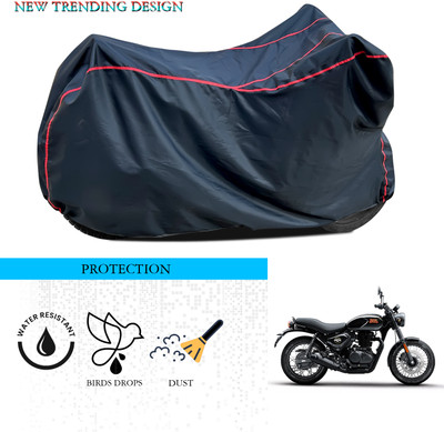 ANTHUB Waterproof Two Wheeler Cover for Royal Enfield(Hunter 350, Black)