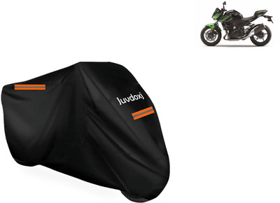 Juvdoxj Waterproof Two Wheeler Cover for Kawasaki(Z400 BS6, Black)