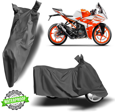 ROYAL AUTO MART Waterproof Two Wheeler Cover for KTM(RC 125, Grey)