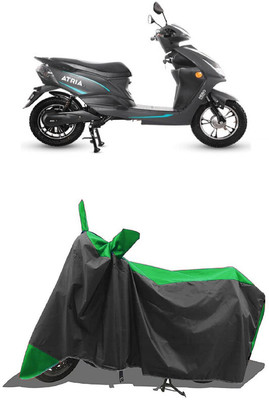 SUGASHRI Waterproof Two Wheeler Cover for Hero(Electric Atria, Green, Black)