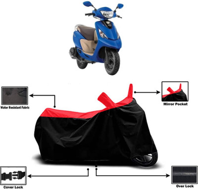 KEDIT Two Wheeler Cover for TVS(Scooty Zest 110, Red)