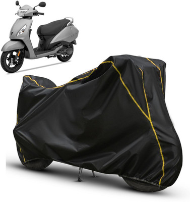 SThanaveX Waterproof Two Wheeler Cover for TVS(Jupiter, Black, Yellow)