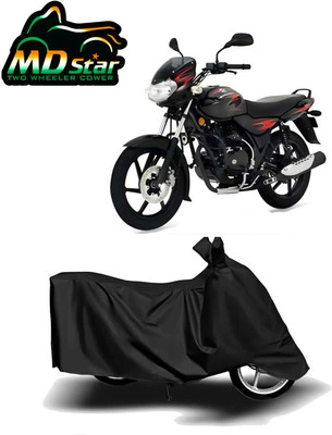 Mdstar Waterproof Two Wheeler Cover for Bajaj(Discover 125 DTS-i, Black)