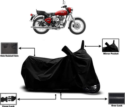 Amexride Two Wheeler Cover for Royal Enfield(Electra 4S, Black)