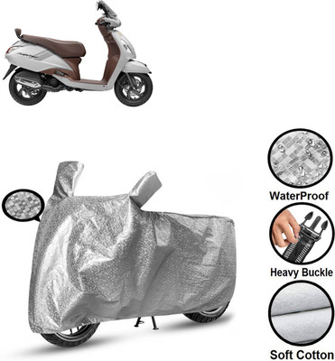 CODOKI Waterproof Two Wheeler Cover for TVS(Jupiter classic, Silver)
