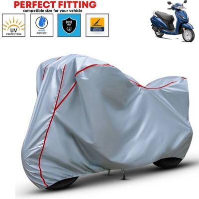Auto Udaan Waterproof Two Wheeler Cover for Universal For Bike(Aviator, Silver, Red)