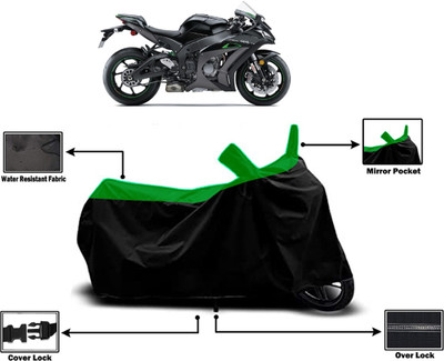 Amexride Two Wheeler Cover for Kawasaki(Ninja ZX-10R SE, Green)