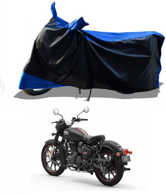 DeepShakshi AUTOMOTIVE Waterproof Two Wheeler Cover for Royal Enfield(Classic Stealth Black, Blue)