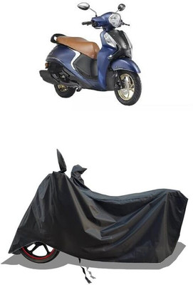 KEDIT Two Wheeler Cover for Yamaha(Fascino 125, Black)