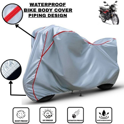 LE PRA Waterproof Two Wheeler Cover for Honda(CD 110 Dream, Silver, Red)