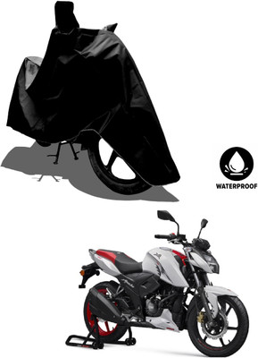 Amexride Waterproof Two Wheeler Cover for TVS(Apache RTR 160 4V, Black)