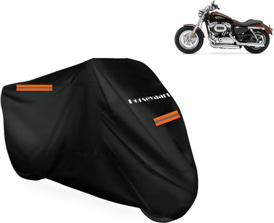 Horseyaart Waterproof Two Wheeler Cover for Harley Davidson(1200 Custom, Black)