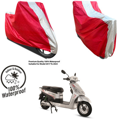 AutoGalaxy Waterproof Two Wheeler Cover for KTM(RC 200 BS6, Silver, Red)