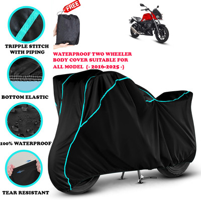 KaparDineX Waterproof Two Wheeler Cover for Mahindra(Mojo UT 300, Black)