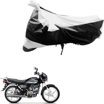 Mdstar Waterproof Two Wheeler Cover for Hero(Splendor Plus, Black, Silver)