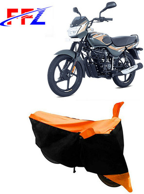 FFZ Waterproof Two Wheeler Cover for Bajaj(CT100, Black, Orange)