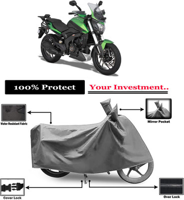 Amexride Two Wheeler Cover for Bajaj(Dominar 400 BS6, Grey)