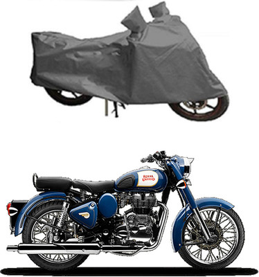 Mdstar Waterproof Two Wheeler Cover for Royal Enfield(Bullet 350, Grey)