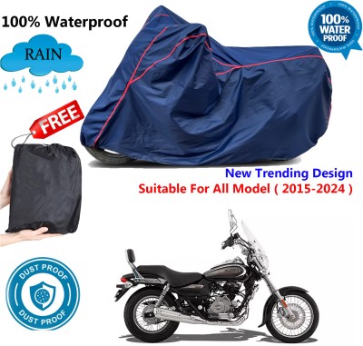 AUTOCAD Waterproof Two Wheeler Cover for Bajaj(Avenger 220 Cruise, Blue, Red)