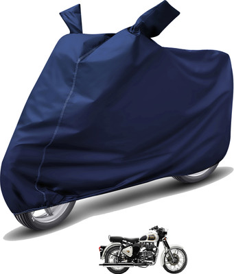 Caronix Waterproof Two Wheeler Cover for Royal Enfield(Classic 350, Blue)