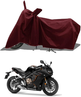 Mdstar Waterproof Two Wheeler Cover for Honda(CBR650R, Maroon)