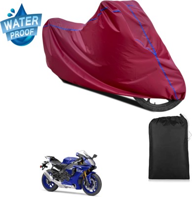 PAGORA Waterproof Two Wheeler Cover for Yamaha(YZF-R1, Maroon)