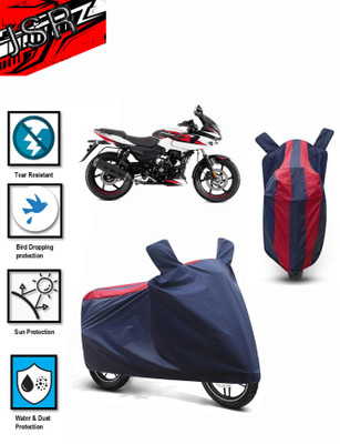 J S R Waterproof Two Wheeler Cover for Bajaj(Pulsar 220F, Blue, Red)