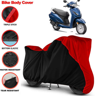 Grizzly Waterproof Two Wheeler Cover for Honda(Activa, Red, Black)