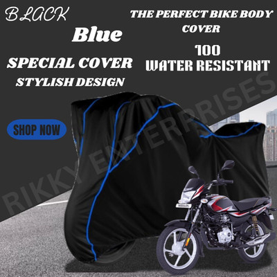 Shiv Kanha Waterproof Two Wheeler Cover for Bajaj(Platina, Black)