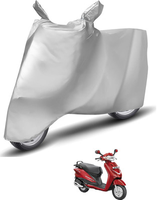 Caronix Waterproof Two Wheeler Cover for Hero(Duet, Silver)