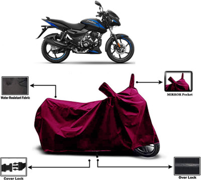 AASHTIK MART Two Wheeler Cover for Bajaj(Pulsar 125, Maroon)