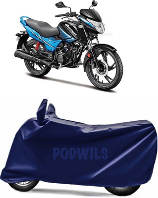 PODWILS Two Wheeler Cover for Hero(Glamour i3s, Blue)