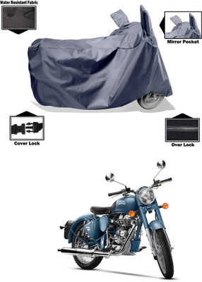 CODOKI Waterproof Two Wheeler Cover for Royal Enfield(Classic Squadron, Grey)