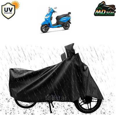Mdstar Waterproof Two Wheeler Cover for TVS(125 Duke BS6, Black)