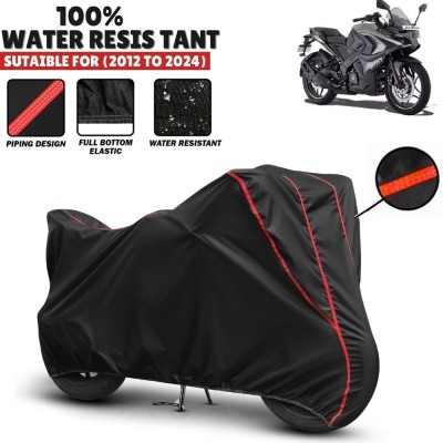 Mwiss Waterproof Two Wheeler Cover for Bajaj(Pulsar RS 200, Black, Red)