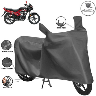 MADAFIYA Waterproof Two Wheeler Cover for Honda(Dream Yuga, Grey)