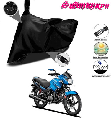 smwzxyu Waterproof Two Wheeler Cover for Hero(Glamour, Black)