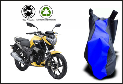 Mdstar Waterproof Two Wheeler Cover for TVS(Raider, Black, Blue)