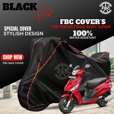 FBC Waterproof Two Wheeler Cover for Hero(Maestro, Black, Red)