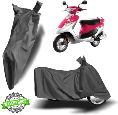 Autoinnovation Waterproof Two Wheeler Cover for TVS(Scooty Pep Plus, Grey)