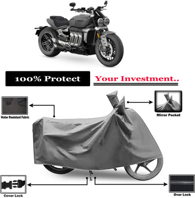 Amexride Two Wheeler Cover for Triumph(Rocket III, Grey)