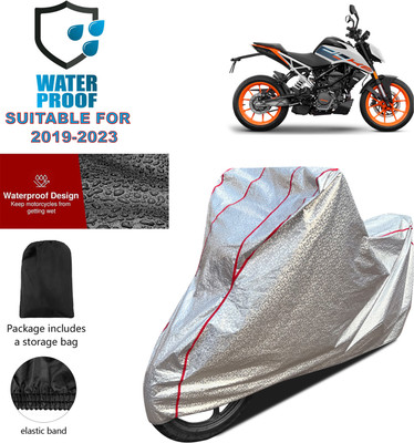 PAGORA Waterproof Two Wheeler Cover for KTM(125 Duke, Silver)