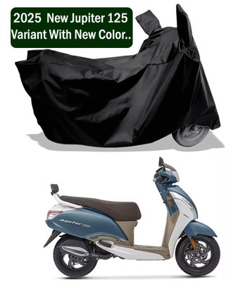 Amexride Two Wheeler Cover for TVS(Jupiter 125, Black)